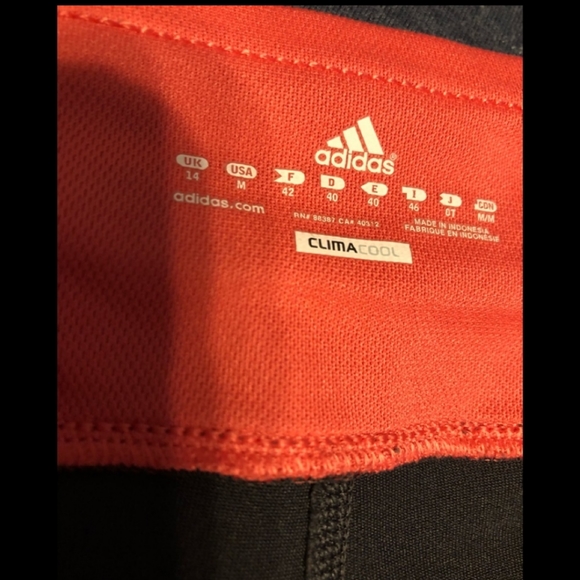 Adidas Gray & Peach ClimaCool Capri Athletic/Yoga Pants with Back Slits … - Picture 4 of 9